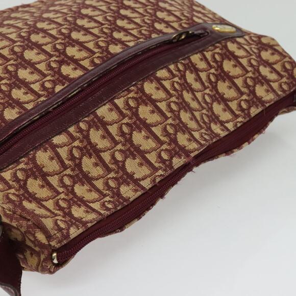 DIOR Trotter Canvas Shoulder Bag Red Gold - Picture 6 of 12